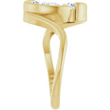 14K Yellow Gold 1 1/2 CTW Lab-Grown Diamond Two-Stone Engagement Ring