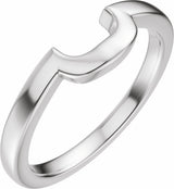 14K White Gold Band for 10x8 mm Elongated Cushion Ring