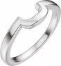 14K White Gold Band for 10x8 mm Elongated Cushion Ring