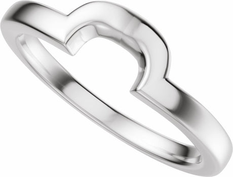 14K White Gold Band for 10x8 mm Elongated Cushion Ring