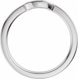 14K White Gold Band for 10x8 mm Elongated Cushion Ring