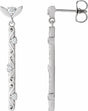 14K White Gold 1/8 CTW Natural Diamond Vintage-Inspired Earrings