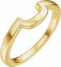 14K Yellow Gold Band for 9x7 mm Elongated Cushion Ring