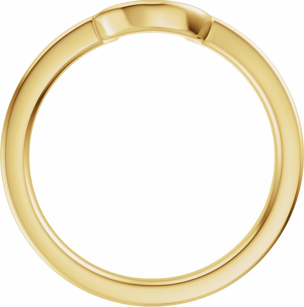 14K Yellow Gold Band for 9x7 mm Elongated Cushion Ring