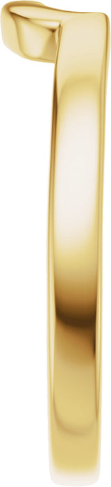 14K Yellow Gold Band for 9x7 mm Elongated Cushion Ring