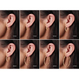 14K Rose Gold Tube 25 mm Hoop Earrings