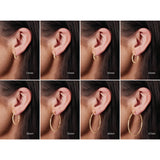 14K Yellow Gold Tube 40 mm Hoop Earrings
