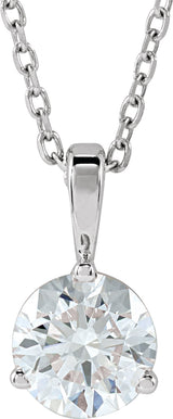 14K White Gold 3/4 CTW Lab-Grown Diamond 18" Necklace
