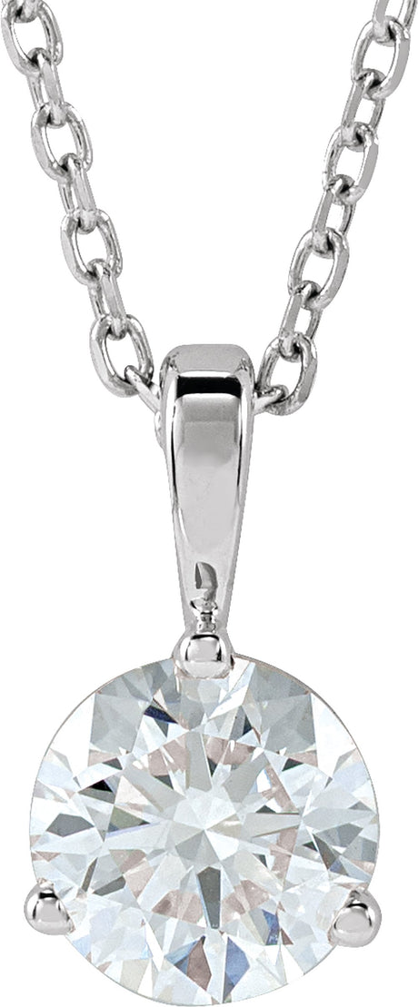 14K White Gold 3/4 CTW Lab-Grown Diamond 18" Necklace