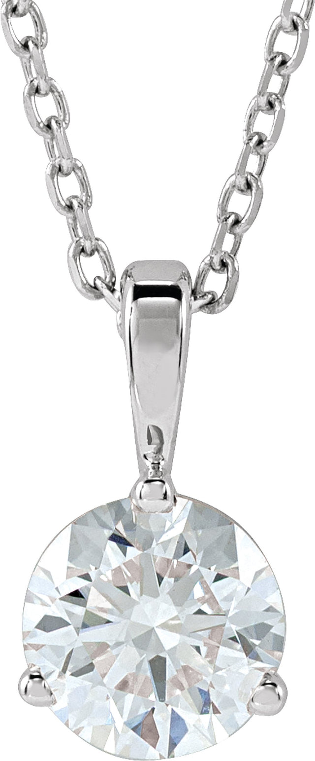 14K White Gold 3/4 CTW Lab-Grown Diamond 18" Necklace
