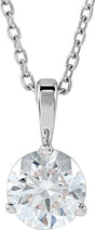 14K White Gold 3/4 CTW Lab-Grown Diamond 18" Necklace