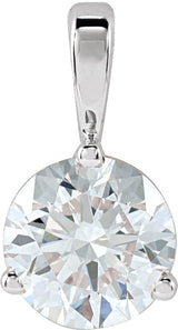 Platinum 3/4 CT Lab-Grown Diamond Pendant 