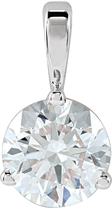 Platinum 3/4 CT Lab-Grown Diamond Pendant 