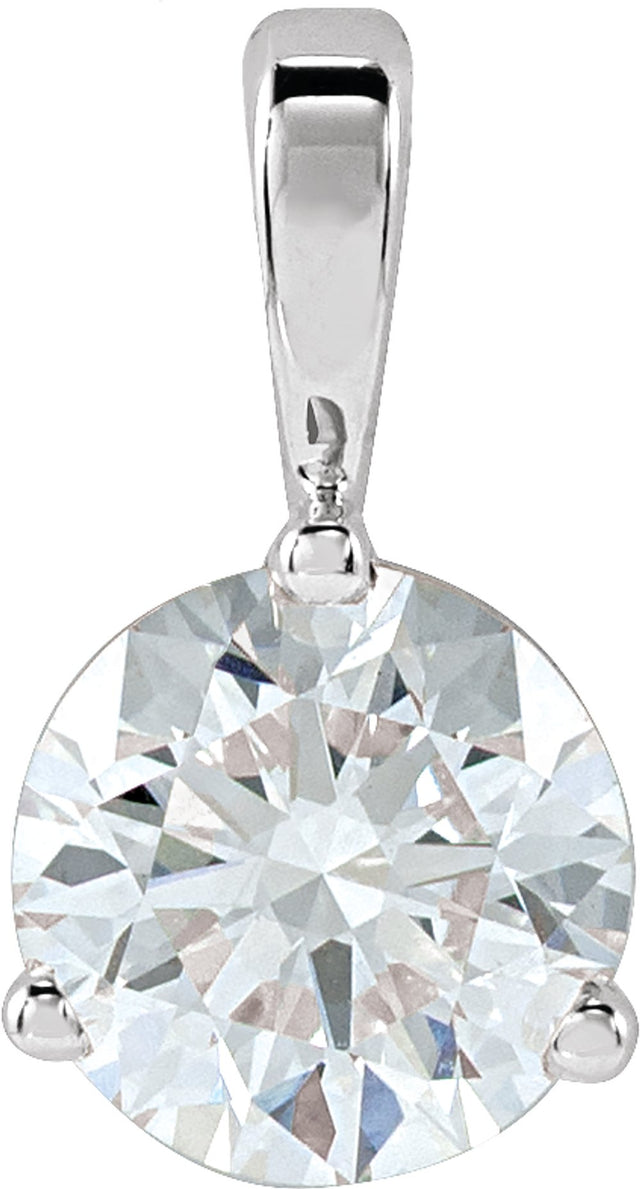 Platinum 3/4 CT Lab-Grown Diamond Pendant 