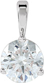 Platinum 3/4 CT Lab-Grown Diamond Pendant 