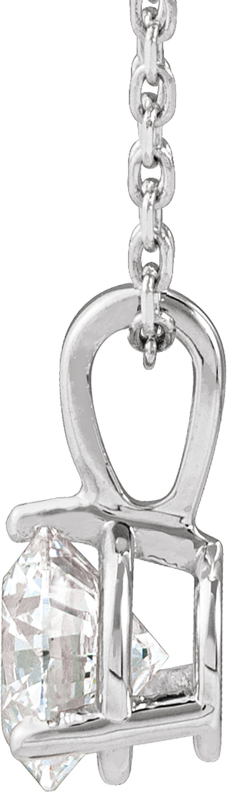 14K White Gold 3/4 CTW Lab-Grown Diamond 18" Necklace