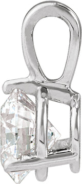 Platinum 3/4 CT Lab-Grown Diamond Pendant