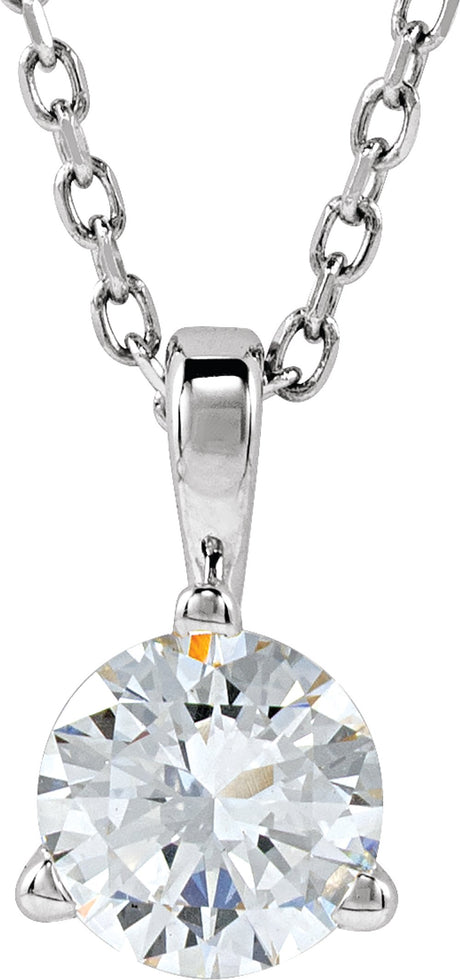 14K White Gold 1/2 CTW Lab-Grown Diamond 18" Necklace