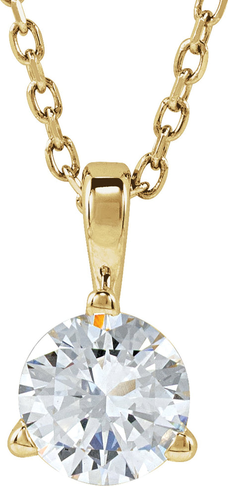 14K Yellow Gold 1/2 CTW Lab-Grown Diamond 18" Necklace