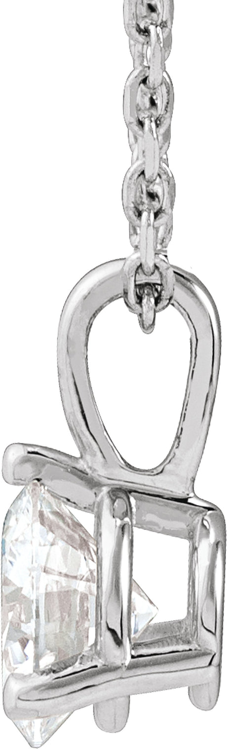 14K White Gold 1/2 CTW Lab-Grown Diamond 18" Necklace