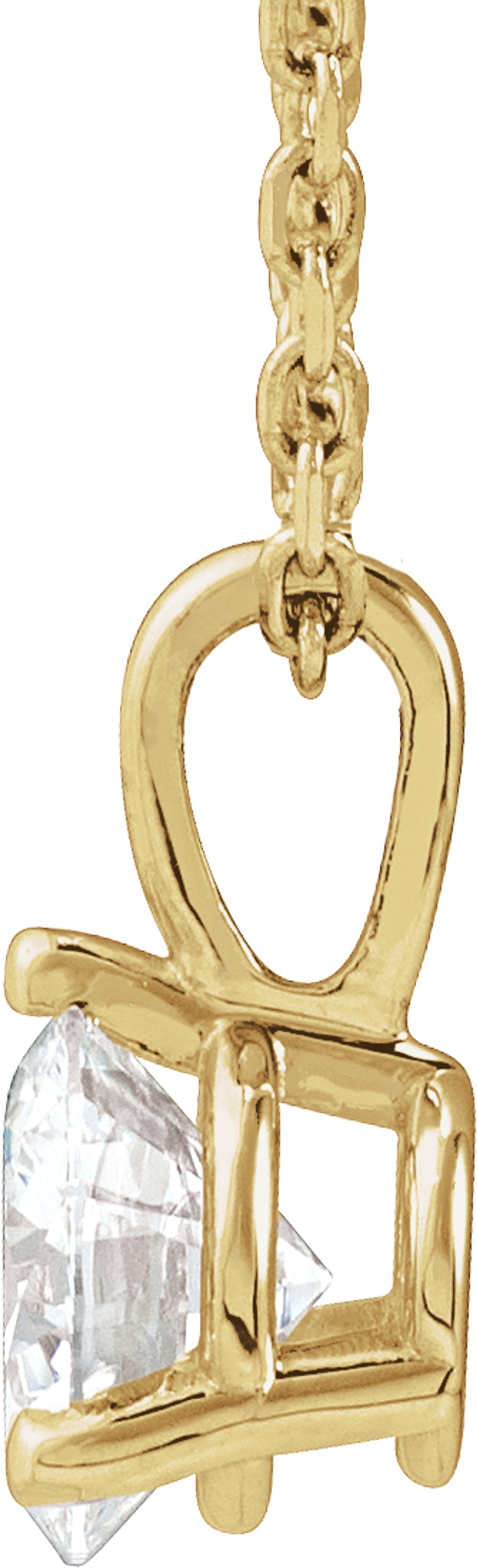 14K Yellow Gold 1/2 CTW Lab-Grown Diamond 18" Necklace