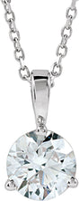 14K White Gold 1 CTW Lab-Grown Diamond 18" Necklace
