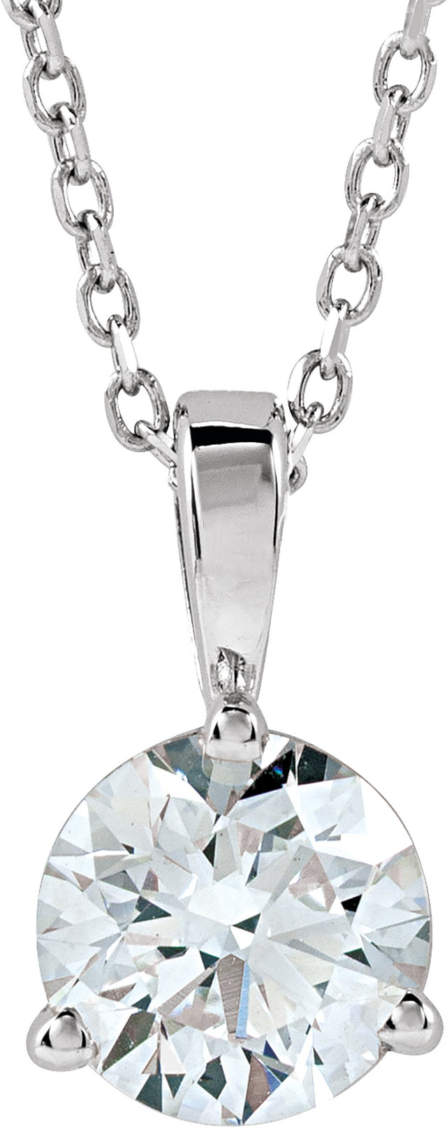 14K White Gold 1 CTW Lab-Grown Diamond 18" Necklace