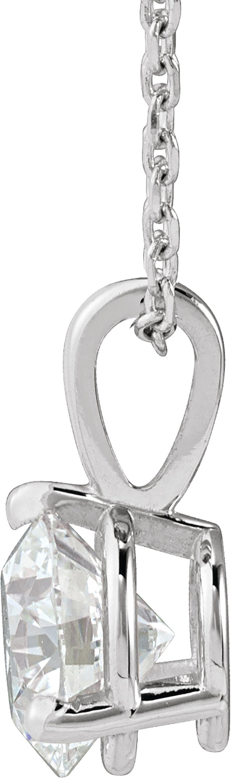 14K White Gold 1 CTW Lab-Grown Diamond 18" Necklace