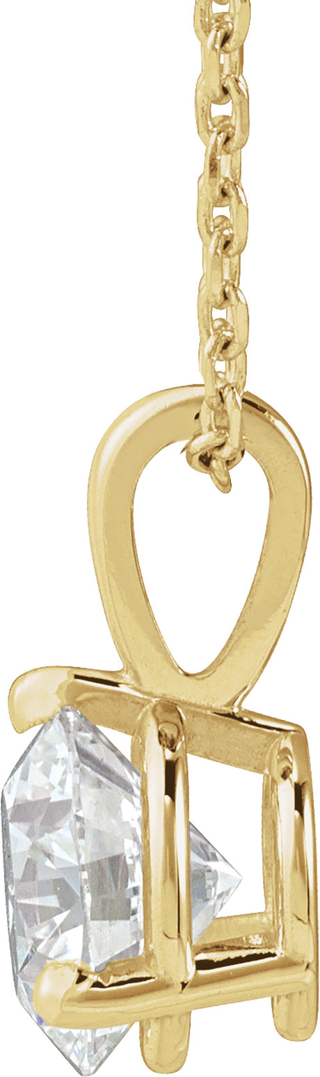 14K Yellow Gold 1 CTW Lab-Grown Diamond 18" Necklace