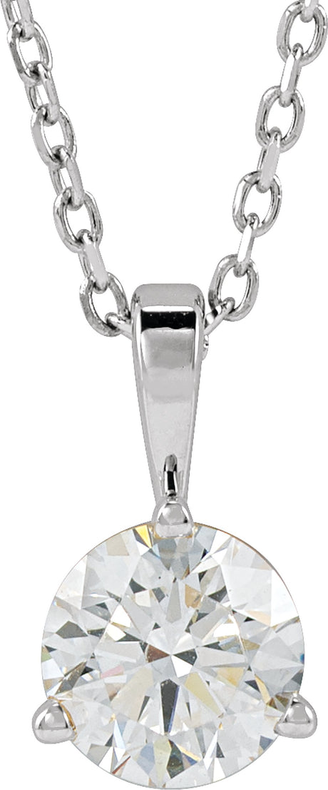 14K White Gold 5/8 CTW Lab-Grown Diamond 18" Necklace