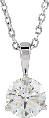 14K White Gold 5/8 CTW Lab-Grown Diamond 18" Necklace