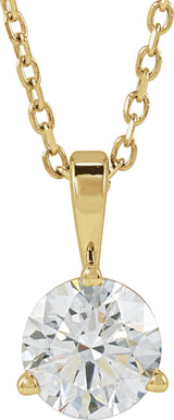 14K Yellow Gold 5/8 CTW Lab-Grown Diamond 18" Necklace