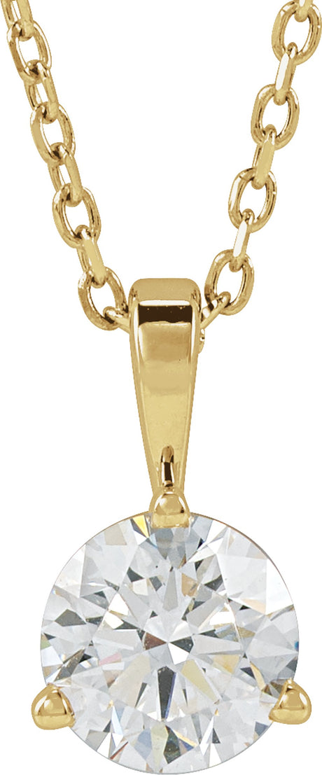 14K Yellow Gold 5/8 CTW Lab-Grown Diamond 18" Necklace