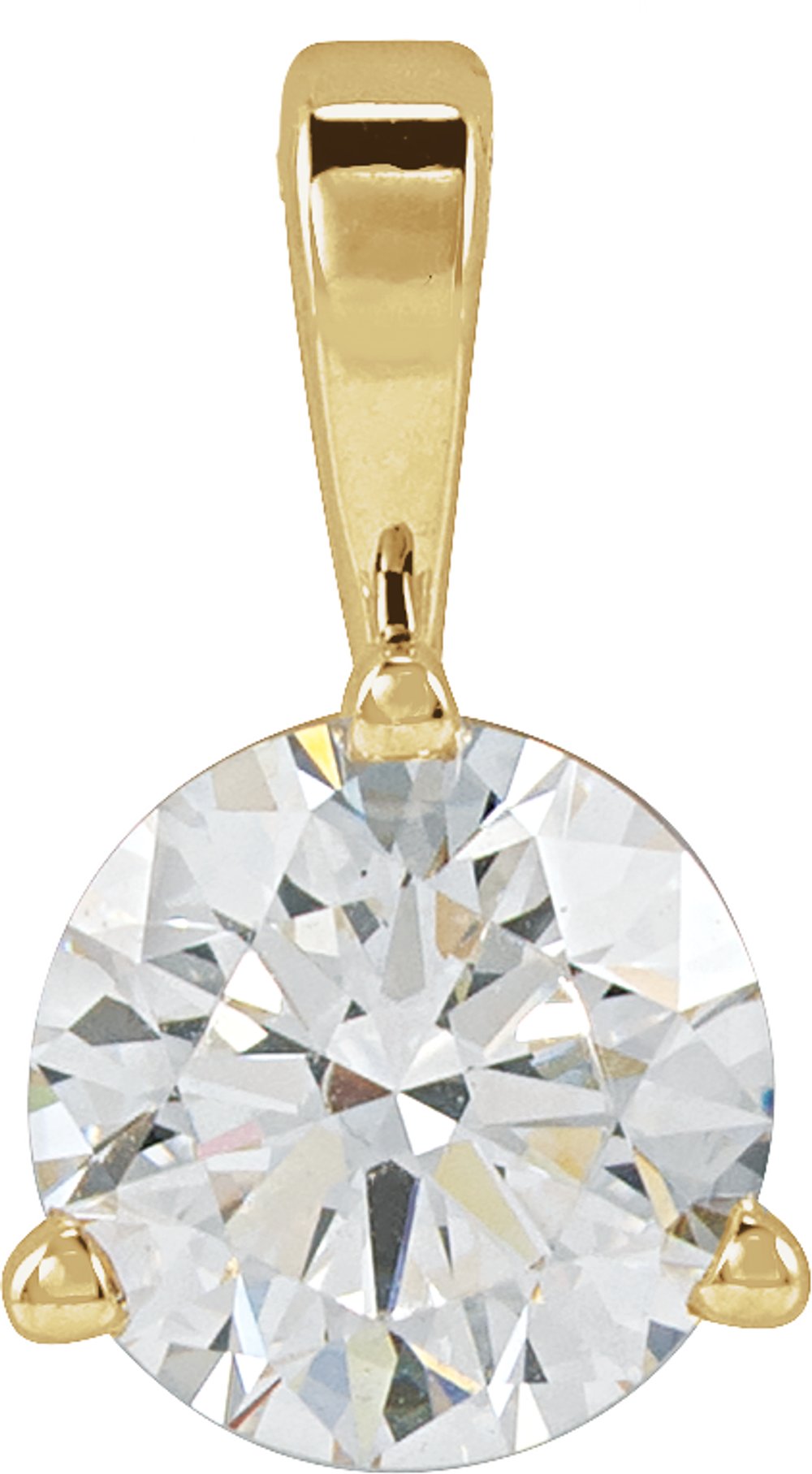 14K Yellow 5/8 CT Lab-Grown Diamond Pendant 