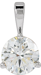 14K White Gold 5/8 CT Lab-Grown Diamond Pendant 
