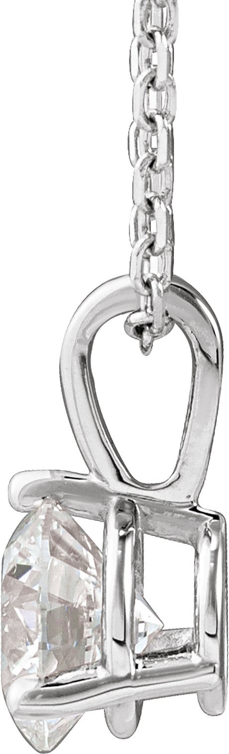 14K White Gold 5/8 CTW Lab-Grown Diamond 18" Necklace