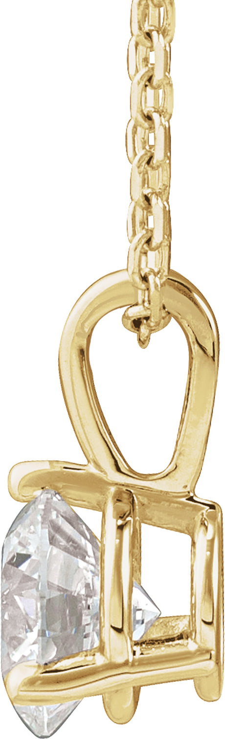 14K Yellow Gold 5/8 CTW Lab-Grown Diamond 18" Necklace