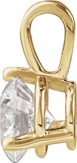 14K Yellow 5/8 CT Lab-Grown Diamond Pendant