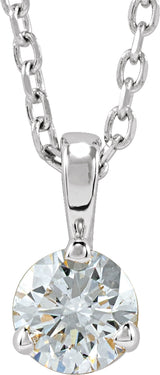 14K White Gold 1/4 CTW Lab-Grown Diamond 18" Necklace