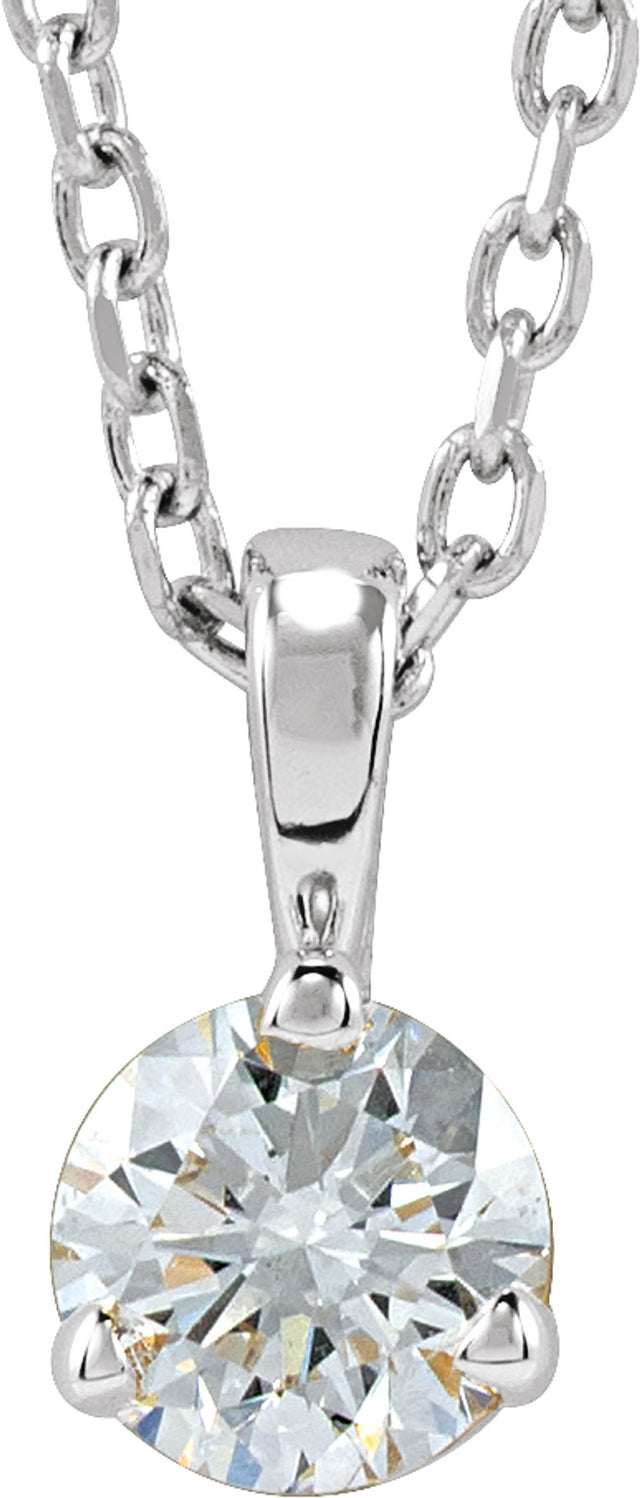 14K White Gold 1/4 CTW Lab-Grown Diamond 18" Necklace