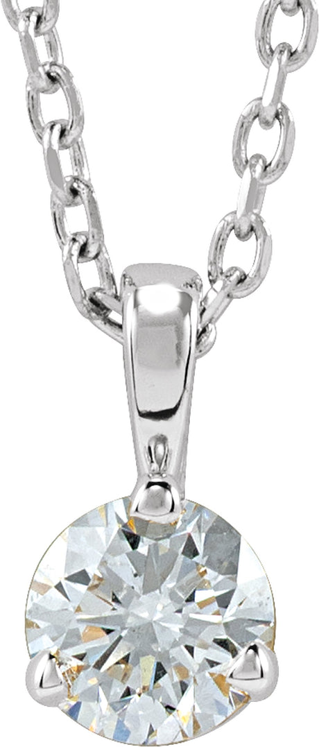 14K White Gold 1/4 CTW Lab-Grown Diamond 18" Necklace