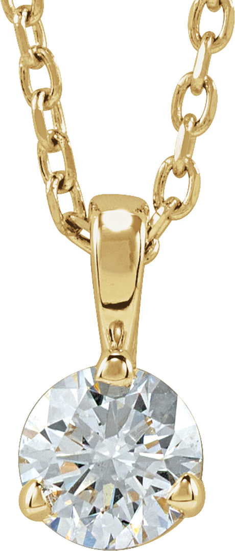 14K Yellow Gold 1/4 CTW Natural Diamond 18" Necklace