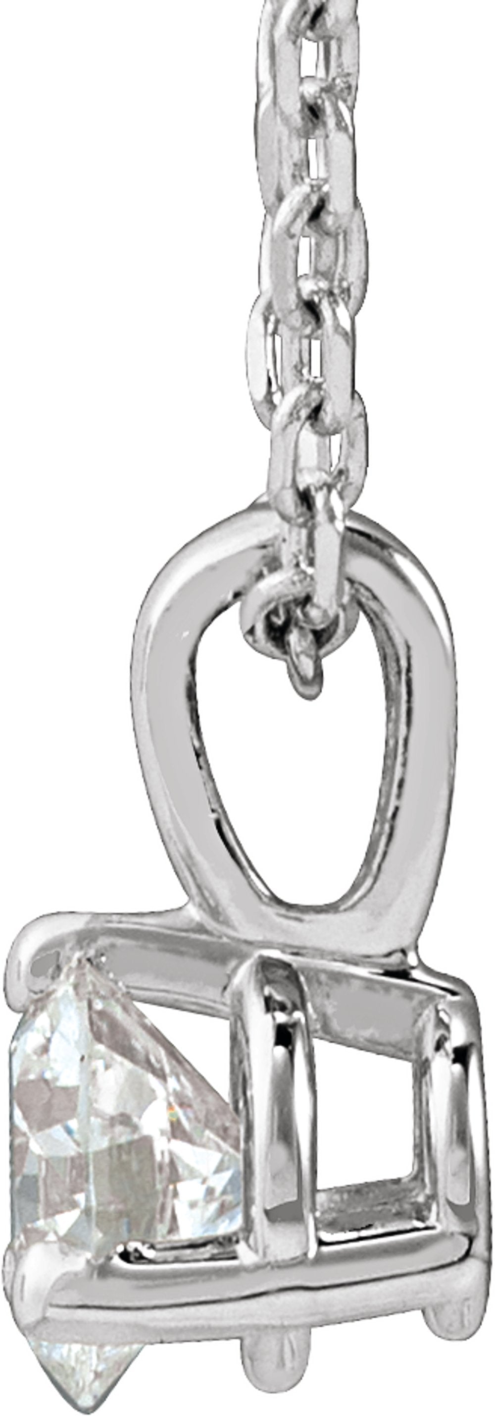 14K White Gold 1/4 CTW Lab-Grown Diamond 18" Necklace