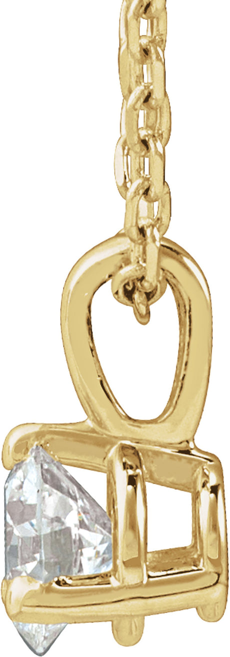 14K Yellow Gold 1/4 CTW Natural Diamond 18" Necklace