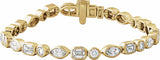14K Yellow Gold 7 1/8 CTW Lab-Grown Diamond Line 7" Bracelet