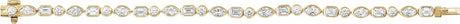 14K Yellow Gold 7 1/8 CTW Lab-Grown Diamond Line 7" Bracelet