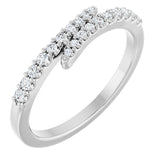 Sterling Silver 1/5 CTW Lab-Grown Diamond Bypass Ring