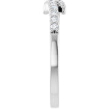 Sterling Silver 1/5 CTW Lab-Grown Diamond Bypass Ring