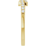 14K Yellow Gold 1/5 CTW Lab-Grown Diamond Bypass Ring