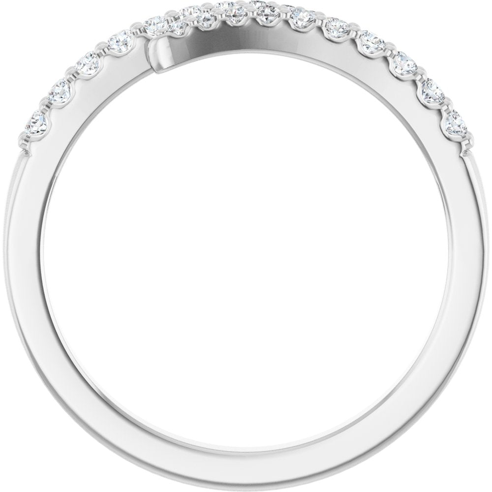 Sterling Silver 1/5 CTW Lab-Grown Diamond Bypass Ring